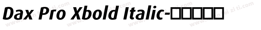 Dax Pro Xbold Italic字体转换